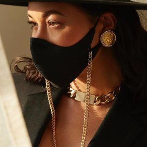 2 FOR PRICE OF 1! 2 Second Wind The Classic Tina Masks + 7mm Gold Chain Sz Small